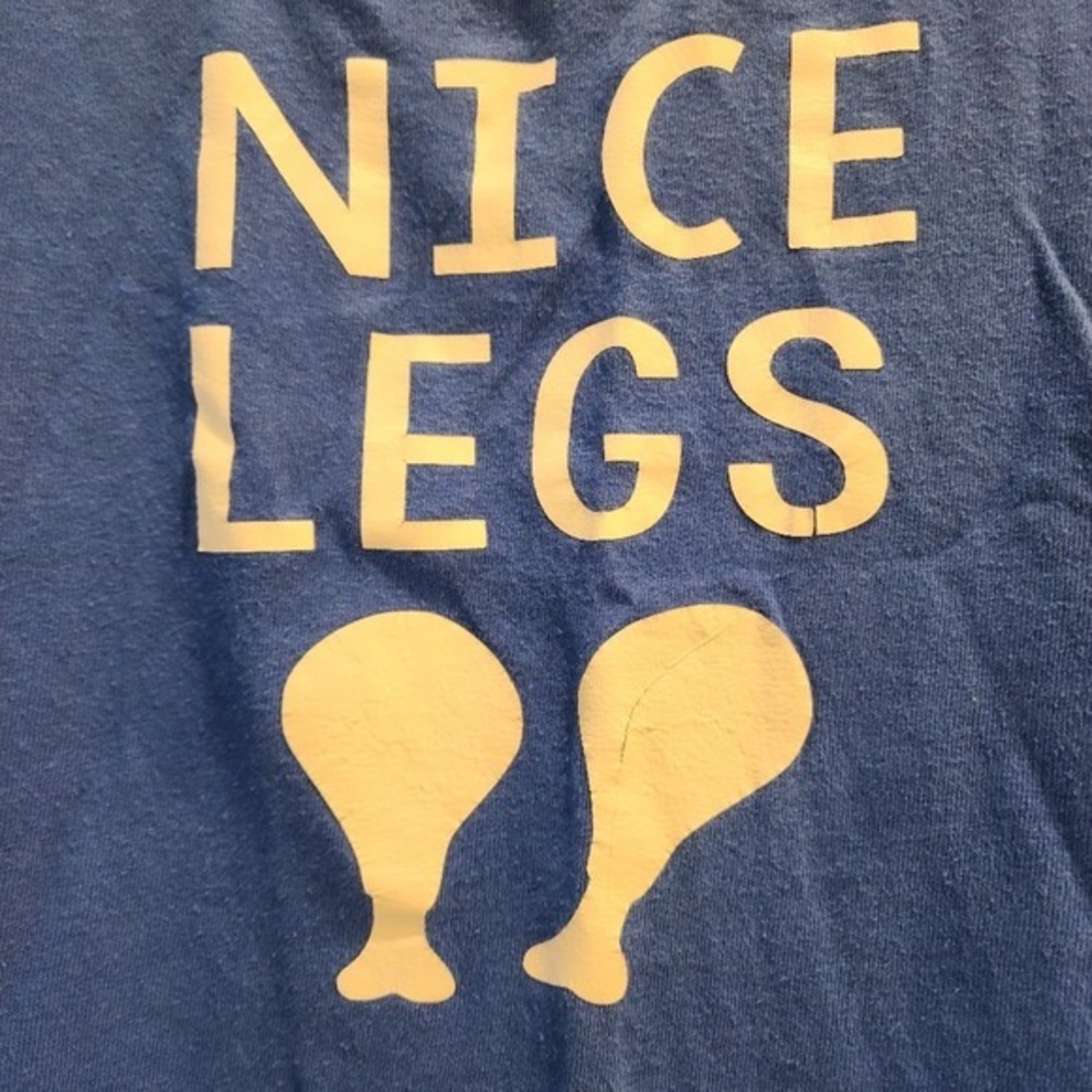 Gildan Toddler 3T Blue Nice Legs Turkey Drumstick Thanksgiving Graphic Tee Shirt - Picture 5 of 9